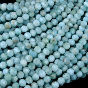 Natural Larimar Gemstone Grade Aaa Micro Faceted Round 2mm 3mm 4mm Loose Beads (p14) Natural Larimar Gemstone Grade Aaa Micro Faceted Round 2mm 3mm 4mm Loose Beads (p14)