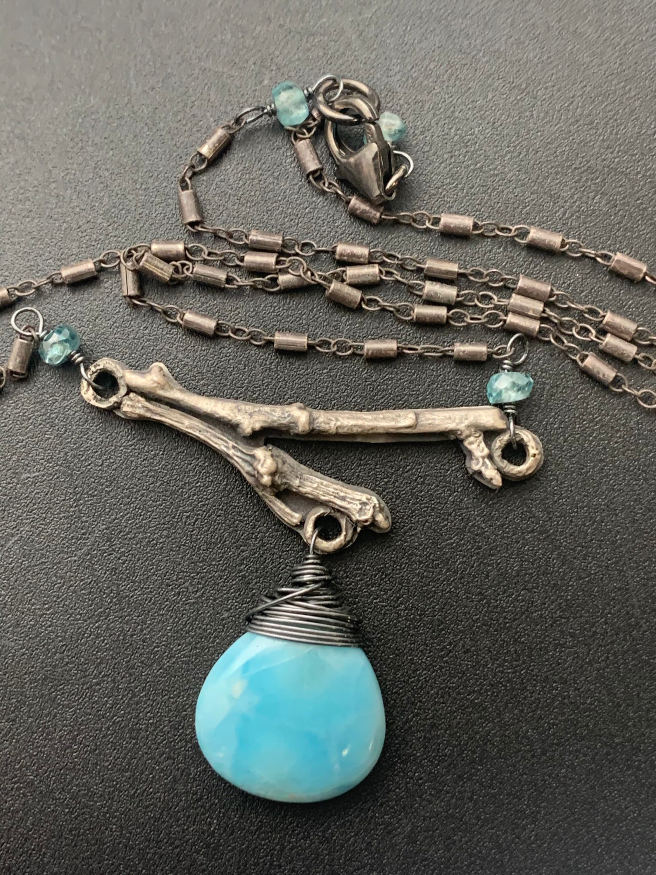 Larimar And Twig Necklace Larimar And Twig Necklace