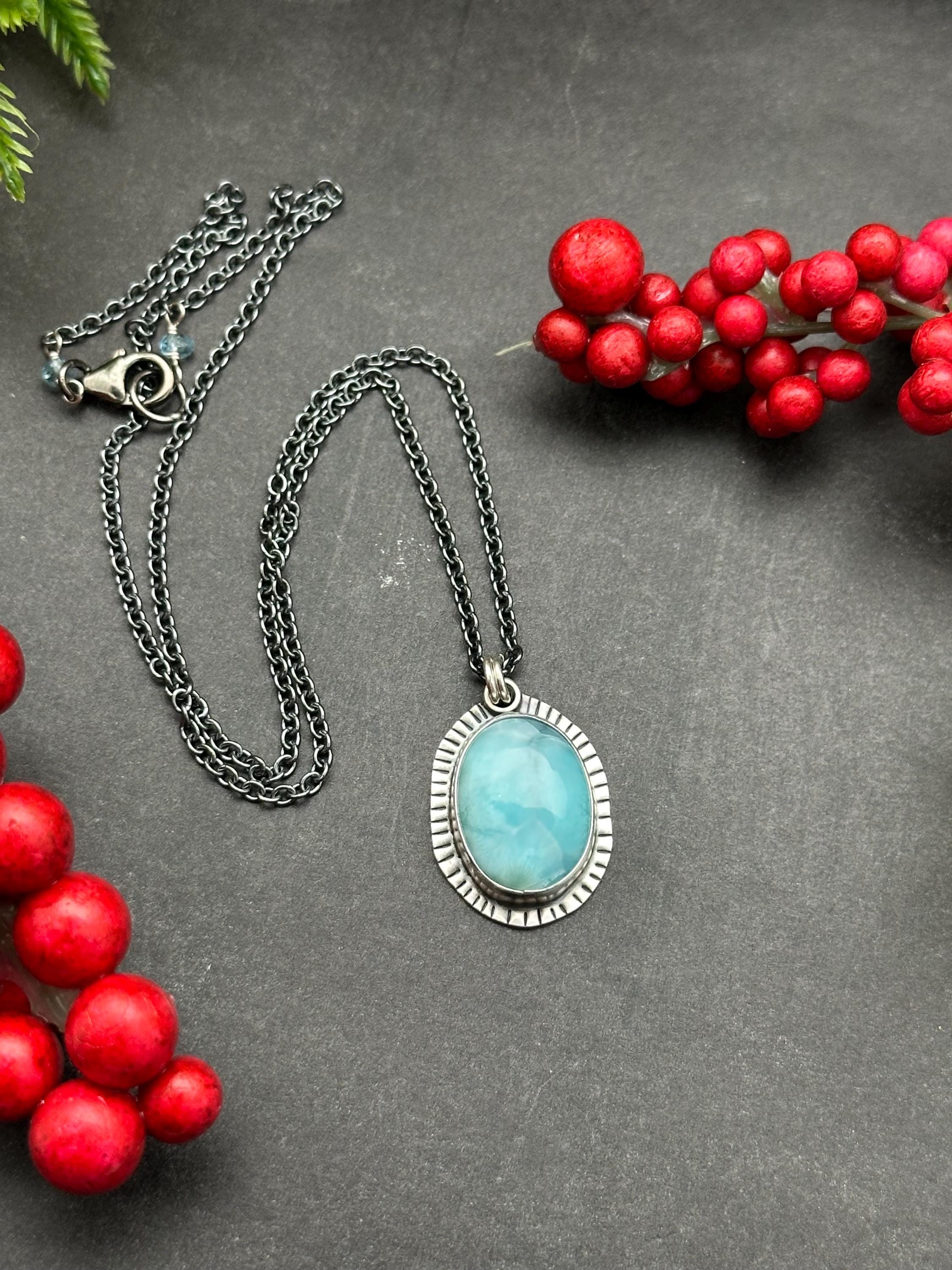 Dainty Larimar Artisan Necklace