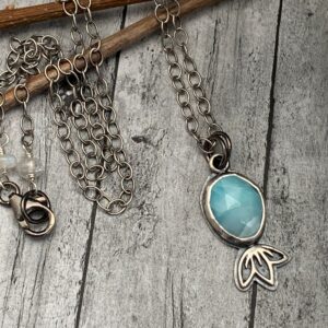 Dainty Larimar Artisan Necklace