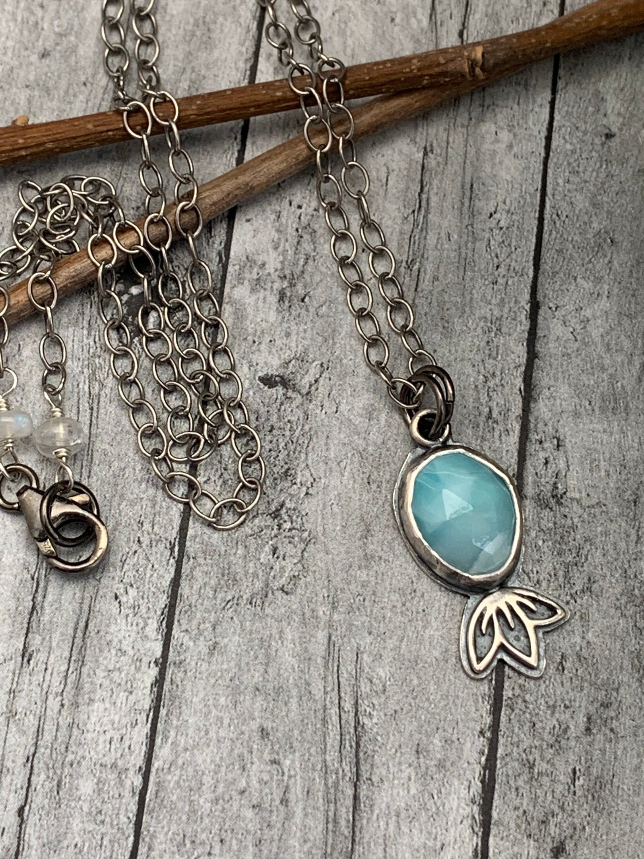 Dainty Larimar Artisan Necklace