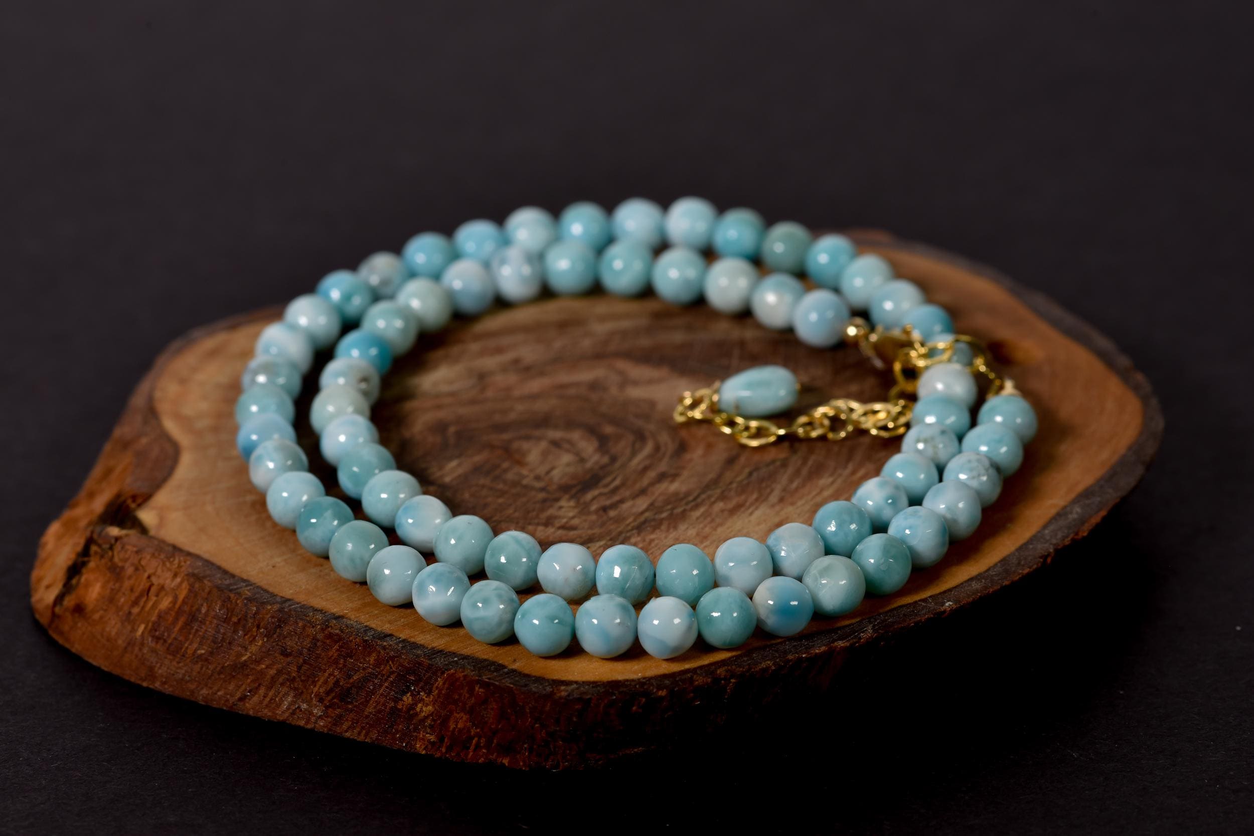 Larimar Necklace, Genuine High Quality Larimar Chocker