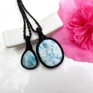 Larimar stacking necklace set, layered necklace, stacked necklace, gift ideas for best friend, soulmate gifts, the coastal grandma Larimar stacking necklace set, layered necklace, stacked necklace, gift ideas for best friend, soulmate gifts, the coastal grandma