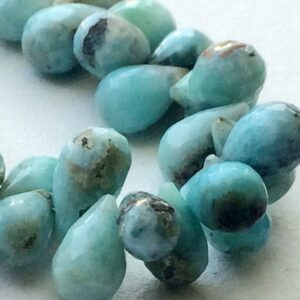 6x7.5mm-6x10mm Natural Larimar Faceted Pear Beads, Larimar Faceted Pear Briolettes, Larimar Faceted Pear For Jewelry (12pcsto 24pc Option) 6x7.5mm-6x10mm Natural Larimar Faceted Pear Beads, Larimar Faceted Pear Briolettes, Larimar Faceted Pear For Jewelry (12pcsto 24pc Option)