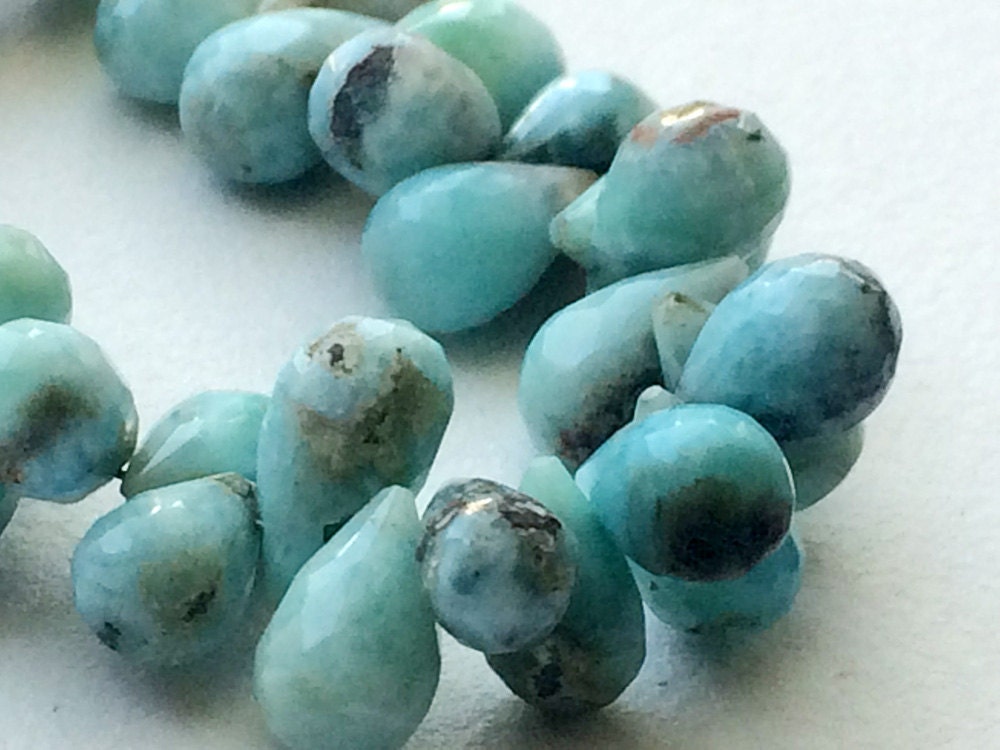 6x7.5mm-6x10mm Natural Larimar Faceted Pear Beads, Larimar Faceted Pear Briolettes, Larimar Faceted Pear For Jewelry (12pcsto 24pc Option) 6x7.5mm-6x10mm Natural Larimar Faceted Pear Beads, Larimar Faceted Pear Briolettes, Larimar Faceted Pear For Jewelry (12pcsto 24pc Option)