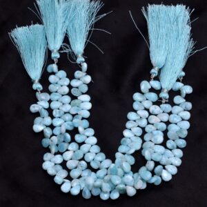 Larimar 6x9mm Briolette, Larimar Gemstone Faceted Pear Beads | 8inch Strand | Natural Larimar Loose Semi Precious Gemstone Beads For Jewelry Larimar 6x9mm Briolette, Larimar Gemstone Faceted Pear Beads | 8inch Strand | Natural Larimar Loose Semi Precious Gemstone Beads For Jewelry