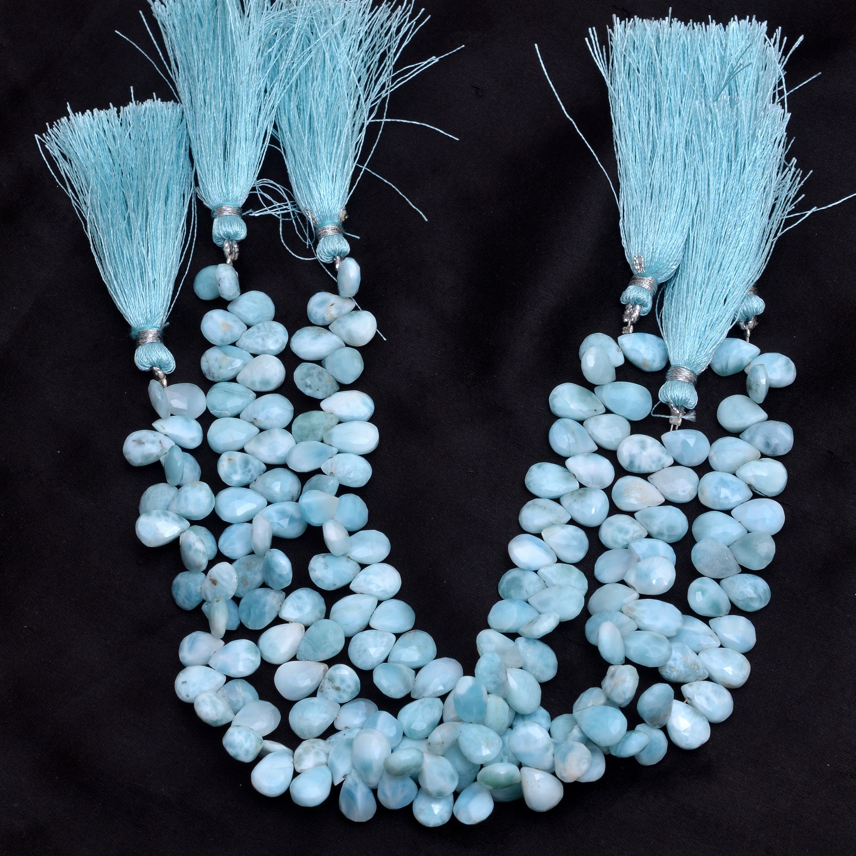 Larimar 6x9mm Briolette, Larimar Gemstone Faceted Pear Beads | 8inch Strand | Natural Larimar Loose Semi Precious Gemstone Beads For Jewelry Larimar 6x9mm Briolette, Larimar Gemstone Faceted Pear Beads | 8inch Strand | Natural Larimar Loose Semi Precious Gemstone Beads For Jewelry