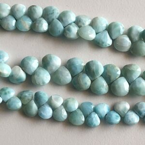 9-10mm Natural Larimar Faceted Heart Beads, Larimar Faceted Heart Briolettes, Larimar Faceted Heart For Jewelry(3.5in To 7in Options)-ang187 9-10mm Natural Larimar Faceted Heart Beads, Larimar Faceted Heart Briolettes, Larimar Faceted Heart For Jewelry(3.5in To 7in Options)-ang187
