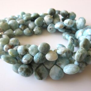 9mm To 11mm Natural Larimar Faceted Heart Shaped Briolette Beads, Larimar Jewelry, Larimar Stone, 8 Inch Strand, GDS710 9mm To 11mm Natural Larimar Faceted Heart Shaped Briolette Beads, Larimar Jewelry, Larimar Stone, 8 Inch Strand, GDS710