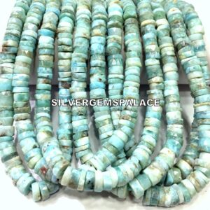 AAA Rare Natural Larimar Faceted Tyre Cut Beads Larimar Heishi Cut Beads Faceted Larimar Gemstone Beads Larimar Beads Strand Larimar String. AAA Rare Natural Larimar Faceted Tyre Cut Beads Larimar Heishi Cut Beads Faceted Larimar Gemstone Beads Larimar Beads Strand Larimar String.
