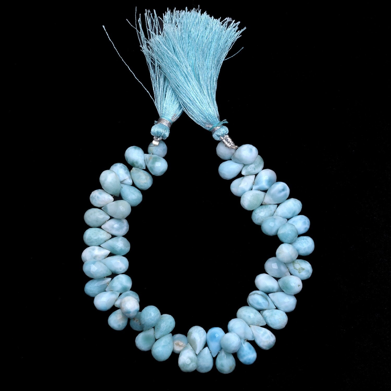 Dominican Larimar Gemstone 7x10mm Faceted Teardrop Briolette Beads | 8inch Strand | Natural Larimar Semi Precious Gemstone Loose Drops Beads Dominican Larimar Gemstone 7x10mm Faceted Teardrop Briolette Beads | 8inch Strand | Natural Larimar Semi Precious Gemstone Loose Drops Beads