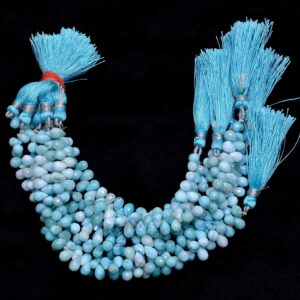 Larimar Gemstone 7x5mm Faceted Teardrop Briolette Beads | 6inch Strand | Natural AAA Larimar Loose Semi Precious Gemstone Teardrop Briolette Larimar Gemstone 7x5mm Faceted Teardrop Briolette Beads | 6inch Strand | Natural AAA Larimar Loose Semi Precious Gemstone Teardrop Briolette