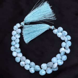 Larimar Gemstone Briolette, Larimar 9mm-11mm Heart Faceted Beads | Natural Aaa+ Larimar Loose Semi Precious Gemstone Briolette | 8" Strand Larimar Gemstone Briolette, Larimar 9mm-11mm Heart Faceted Beads | Natural Aaa+ Larimar Loose Semi Precious Gemstone Briolette | 8" Strand