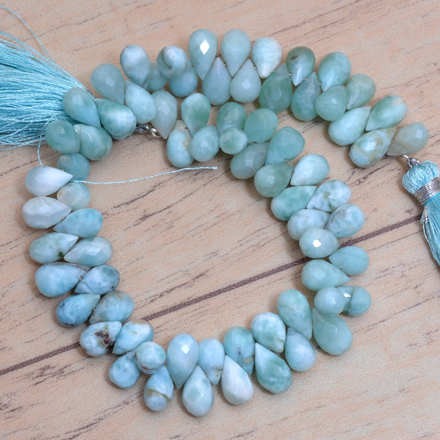 Multi Larimar Teardrop Beads, Gemstone 7x5mm-6x8mm Graduating Drops Briolette | 8inch Strand | Natural Larimar Semi Precious Gemstone Beads Multi Larimar Teardrop Beads, Gemstone 7x5mm-6x8mm Graduating Drops Briolette | 8inch Strand | Natural Larimar Semi Precious Gemstone Beads