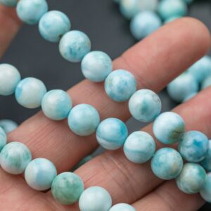 Natural Larimar A Grade 2 beads per order 8mm, 10mm, 12mm, 14mm Gemstone Beads