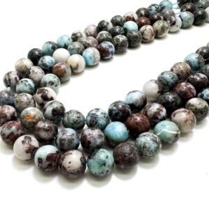 Natural Blue Larimar Matrix Beads Earthy Caribbean Beauty Gemstone Beads Rn206 Natural Blue Larimar Matrix Beads Earthy Caribbean Beauty Gemstone Beads Rn206