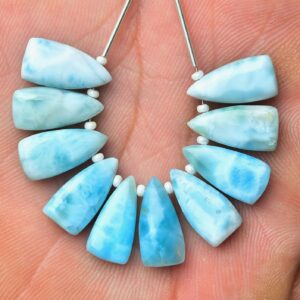 Natural Larimar Fancy Beads 8x14mm-8x15mm Smooth Fancy Shape Briolettes Gemstone Beads Larimar Plain Beads Calibrated Beads Jewelry No4845 Natural Larimar Fancy Beads 8x14mm-8x15mm Smooth Fancy Shape Briolettes Gemstone Beads Larimar Plain Beads Calibrated Beads Jewelry No4845