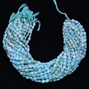 Natural Larimar Gemstone 5x7mm-6x8mm Smooth Oval Beads | 14inch Strand | Multi Blue / Green Larimar Semi Precious Gemstone Loose Oval Beads Natural Larimar Gemstone 5x7mm-6x8mm Smooth Oval Beads | 14inch Strand | Multi Blue / Green Larimar Semi Precious Gemstone Loose Oval Beads