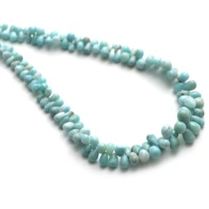 Larimar Smooth Drop Beads, 3x3.5 Mm To 5.5x11 Mm, Larimar Jewelry Making Beads, Plain Larimar Drop Beads, 18 Inch Strand, Price Per Strand Larimar Smooth Drop Beads, 3x3.5 Mm To 5.5x11 Mm, Larimar Jewelry Making Beads, Plain Larimar Drop Beads, 18 Inch Strand, Price Per Strand