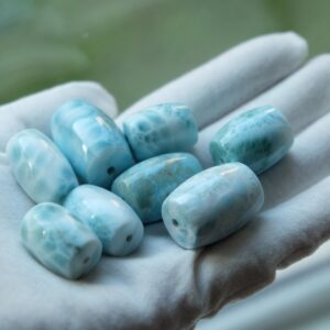 Xl Aaa Larimar Barrel Loose Beads 22-30mm