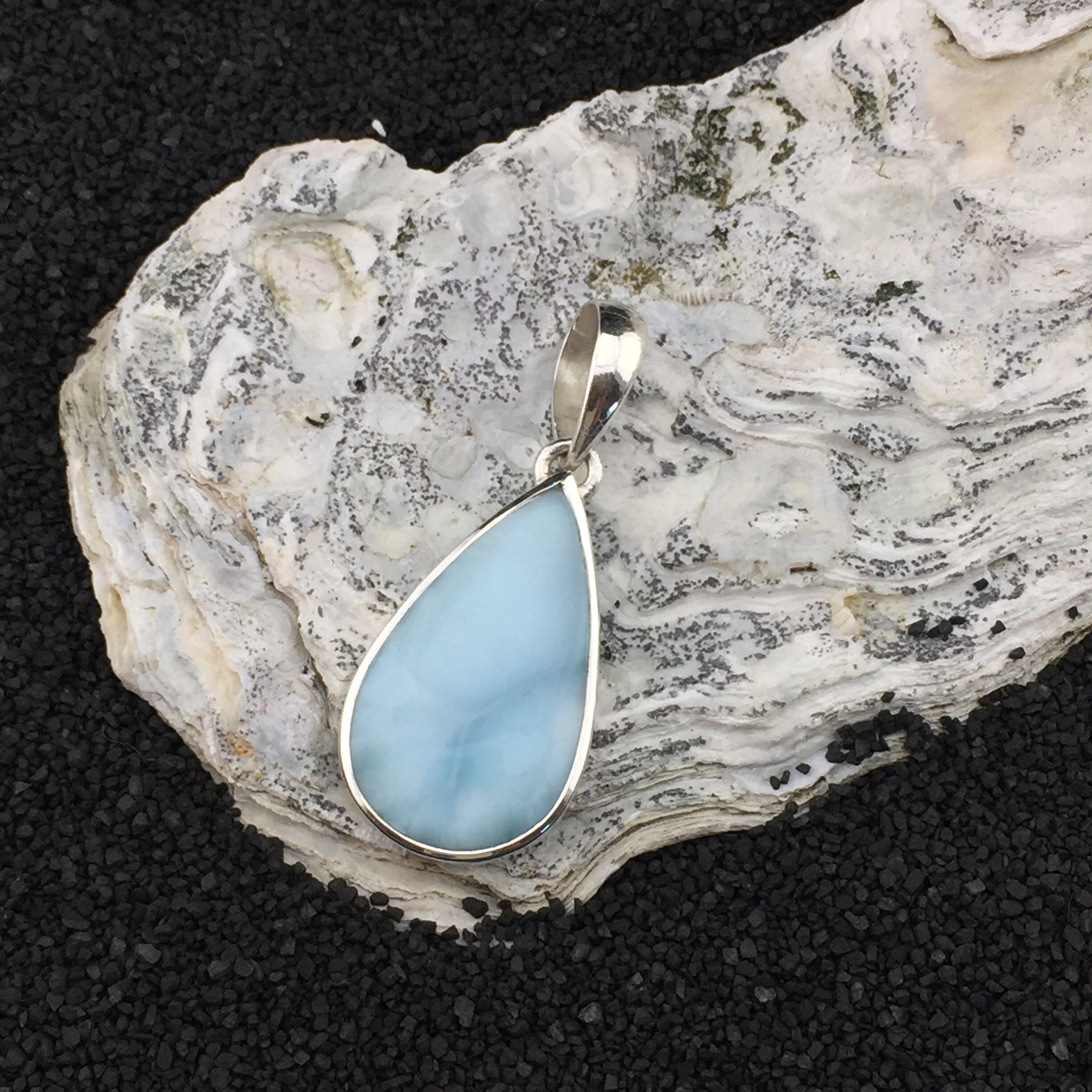 Altagracia: A Larimar And Sterling Silver Pendant (1-3)