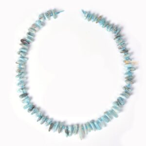 Natural Larimar Gemstone Top Drilled Stick Slice Chip Loose Beads 16" Diy Jewelry Making