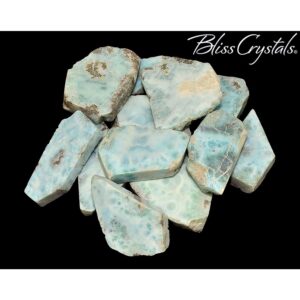 1 Larimar Mini Slab, Semi-rough 1.7 - 1.9" Stone #ls56
