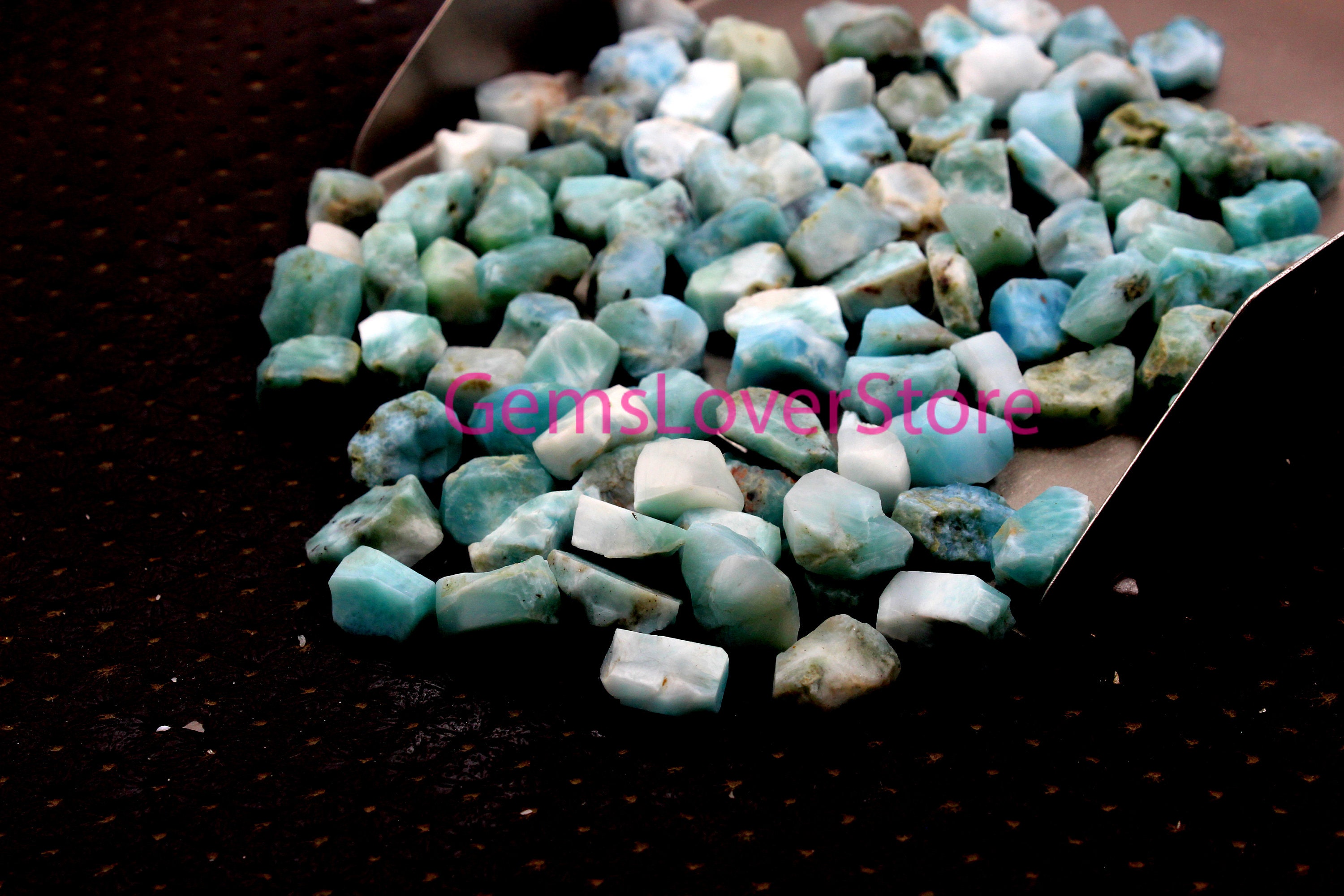 25 Raw Larimar Stones (10-12 Mm): Natural Blue Throat Chakra Crystals 25 Raw Larimar Stones (10-12 Mm): Natural Blue Throat Chakra Crystals