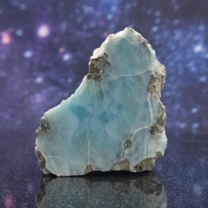 Beautiful Semi Polished Raw Larimar From Dominican Republic | Caribbean Blue Pectolite | Rare | 2.15" | 133.9 Grams
