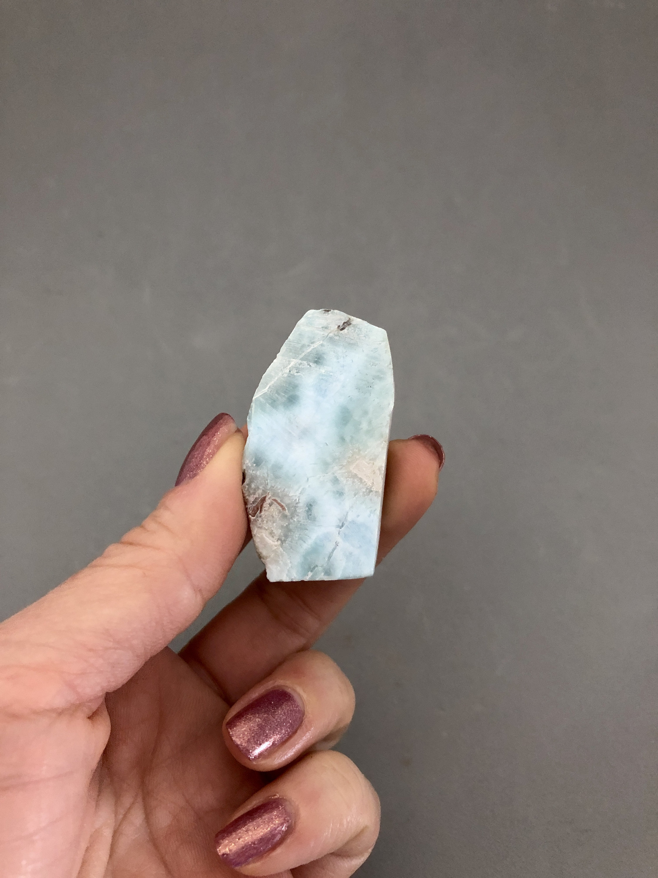 Larimar Rough Crystal Slab Larimar Stone Throat Chakra Crystal Stone Divine Feminine Crystal Heart Chakra Collector Crystal Stone Witch