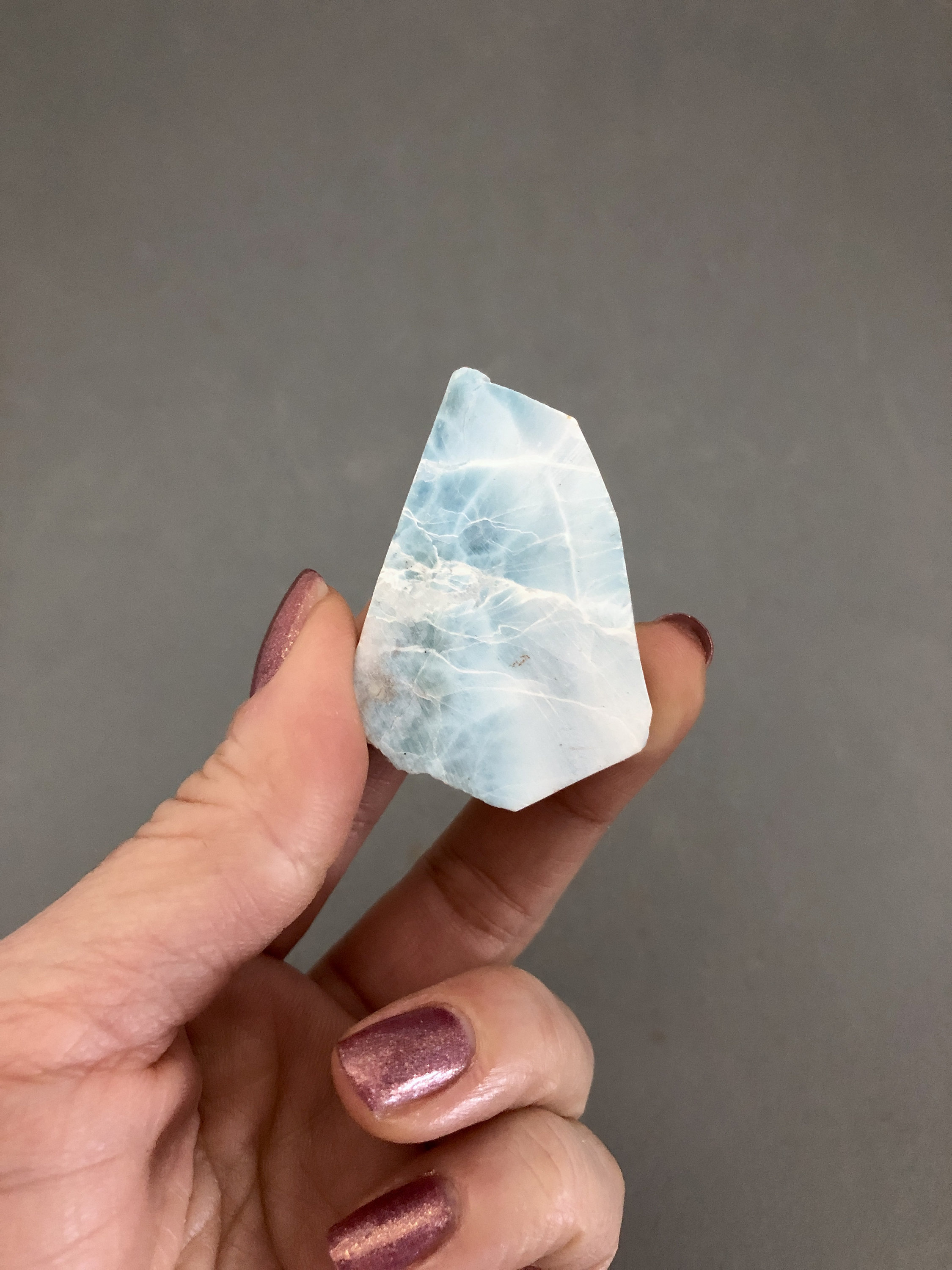 Larimar Rough Crystal Slab Larimar Stone Throat Chakra Crystal Stone Divine Feminine Crystal Heart Chakra Larimar Specimen Raw Stone Slab
