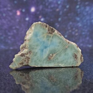 Semi Polished Raw Larimar From Dominican Republic | Caribbean Blue Pectolite | Rare | 2.43" | 51 Grams