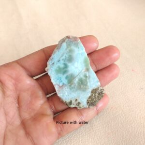 Unpolished Larimar Stone Slice - 224.3 Carat Rough Slab