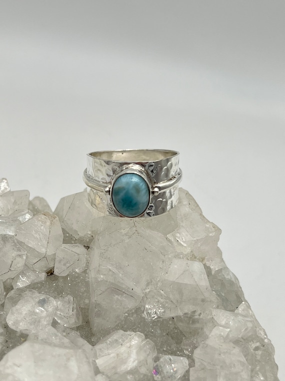 Abstract Larimar Ring, Size 12