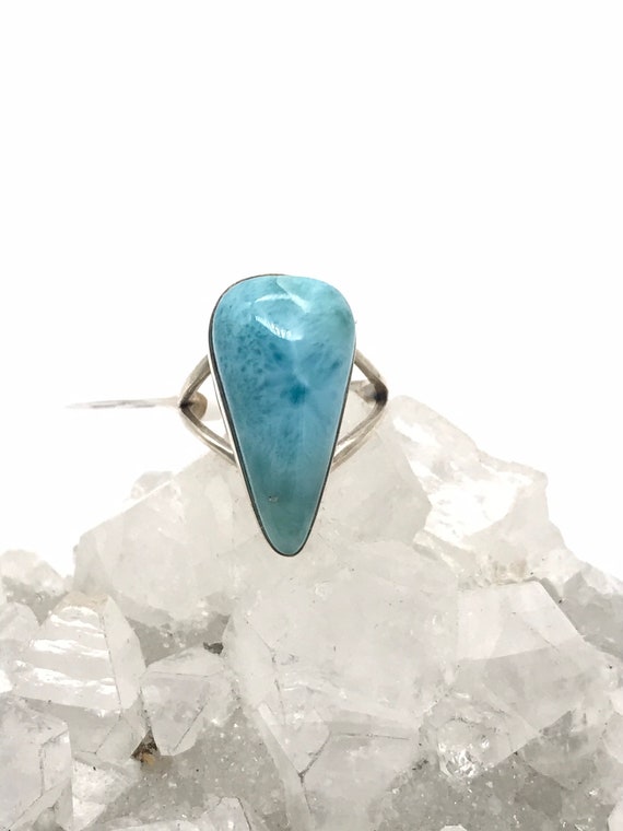 Abstract Larimar Ring Size 6 1/2 Abstract Larimar Ring Size 6 1/2