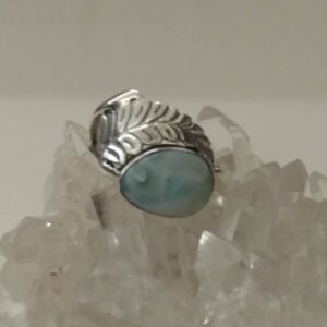 Abstract Larimar Ring Size 7 1/2 Abstract Larimar Ring Size 7 1/2
