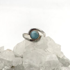 Abstract Larimar Ring, Size 7 Abstract Larimar Ring, Size 7