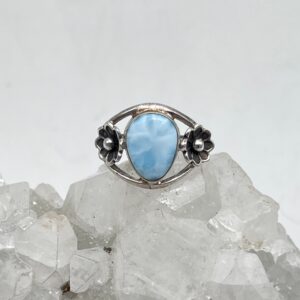Abstract Larimar Ring, Size 9 Abstract Larimar Ring, Size 9