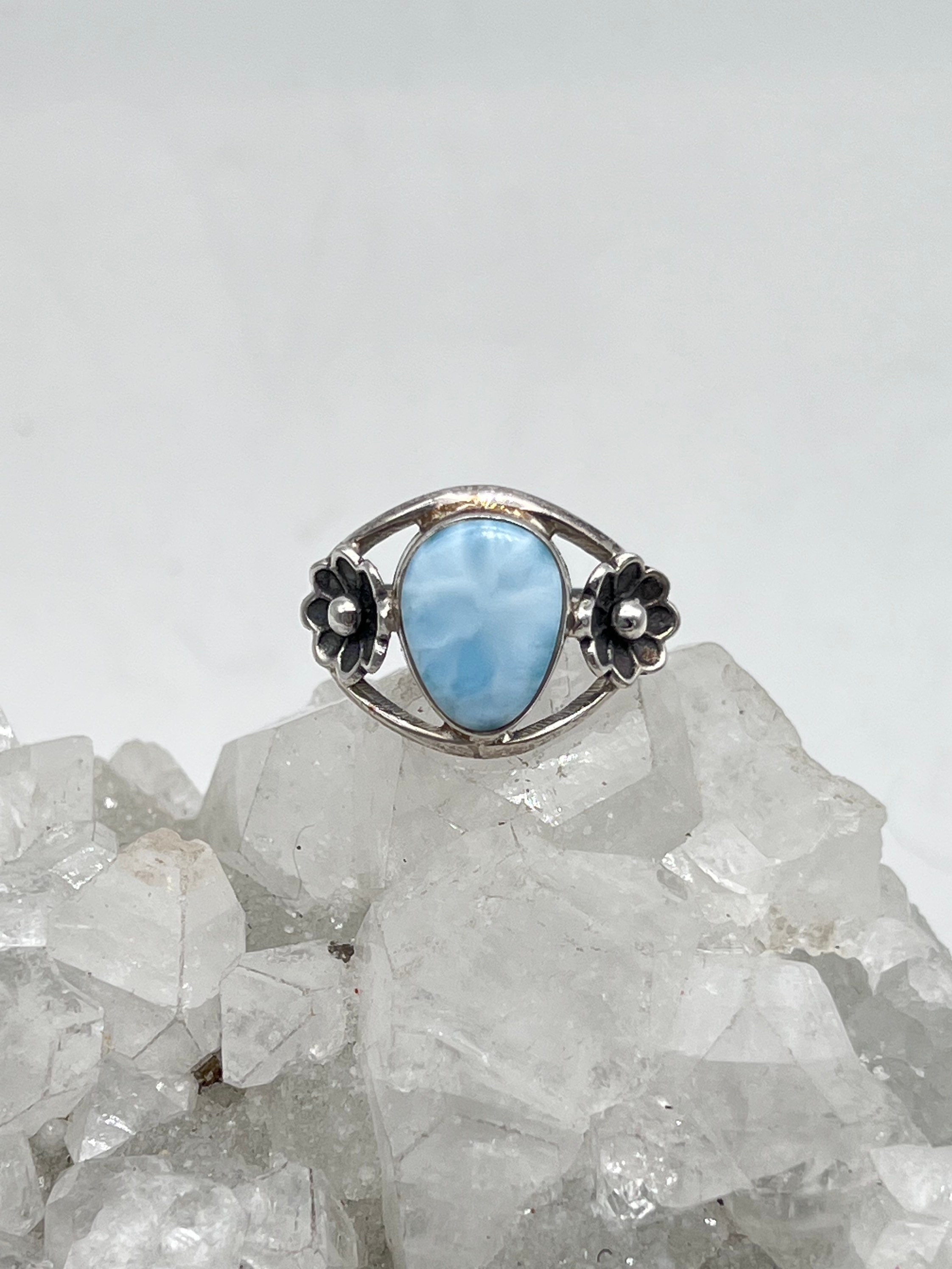 Abstract Larimar Ring, Size 9