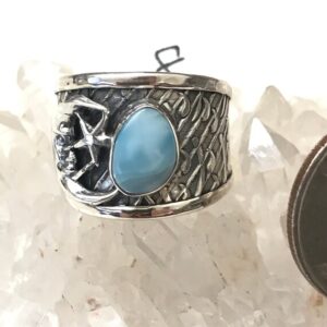 Larimar Moon Ring Size 8 Larimar Moon Ring Size 8