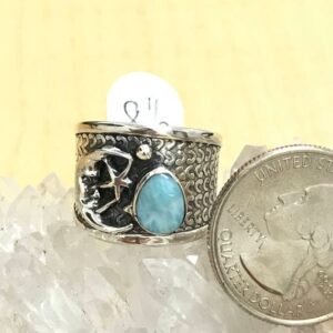 Silvery Moon Larimar Ring Size 8 1/2 Silvery Moon Larimar Ring Size 8 1/2