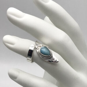 Larimar Ring Size 5 1/2-Adjustable Larimar Ring Size 5 1/2-Adjustable