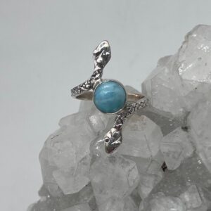 Larimar Snake Ring, Size 8 1/2 Larimar Snake Ring, Size 8 1/2