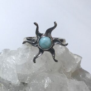 Star Larimar Ring Size 8 1/2 Star Larimar Ring Size 8 1/2