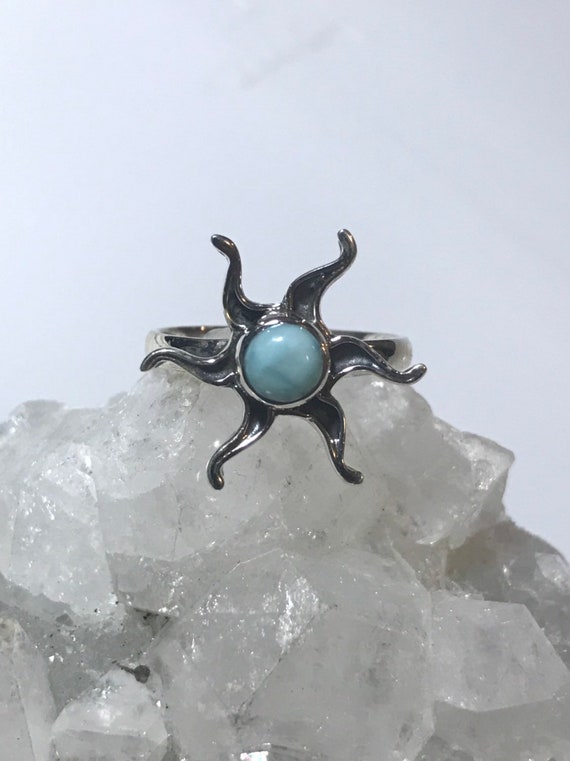 Star Larimar Ring Size 8 1/2