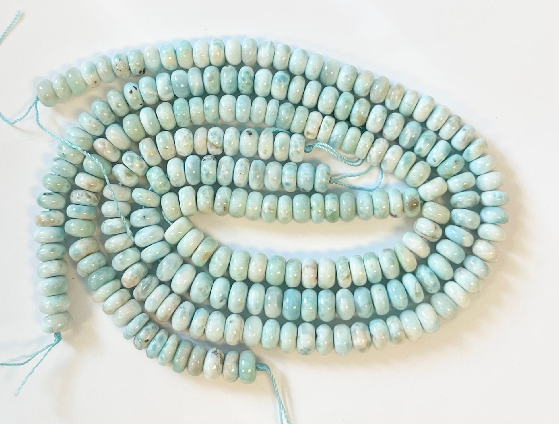100% Dominican Larimar 10x5mm Rondelle Larimar Beads--15.5 Inch Gemstone Beads---r6 100% Dominican Larimar 10x5mm Rondelle Larimar Beads--15.5 Inch Gemstone Beads---r6