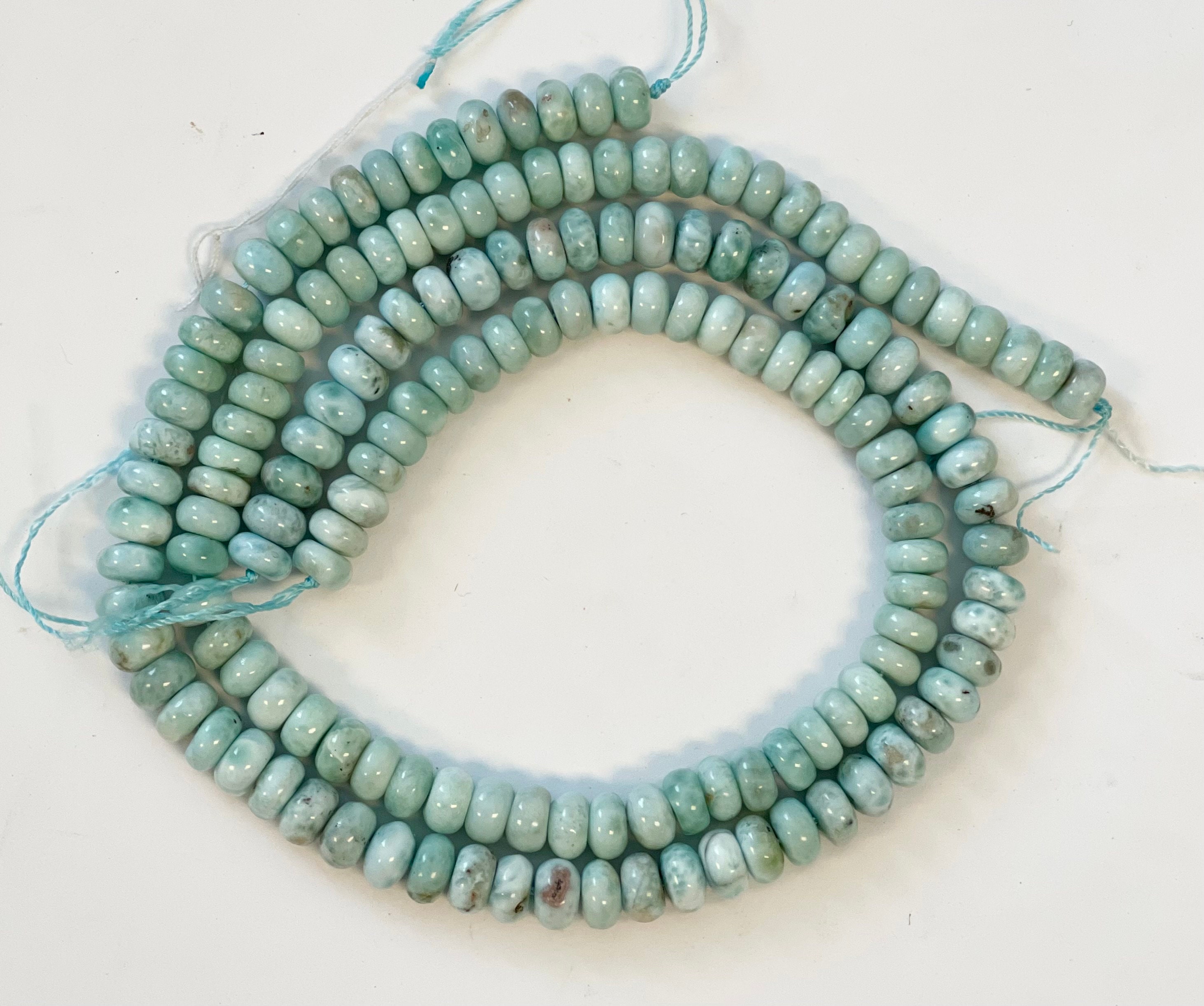 100% Dominican Larimar 9x5mm Rondelle Larimar Beads--15.5 Inch Gemstone Beads---r4 100% Dominican Larimar 9x5mm Rondelle Larimar Beads--15.5 Inch Gemstone Beads---r4