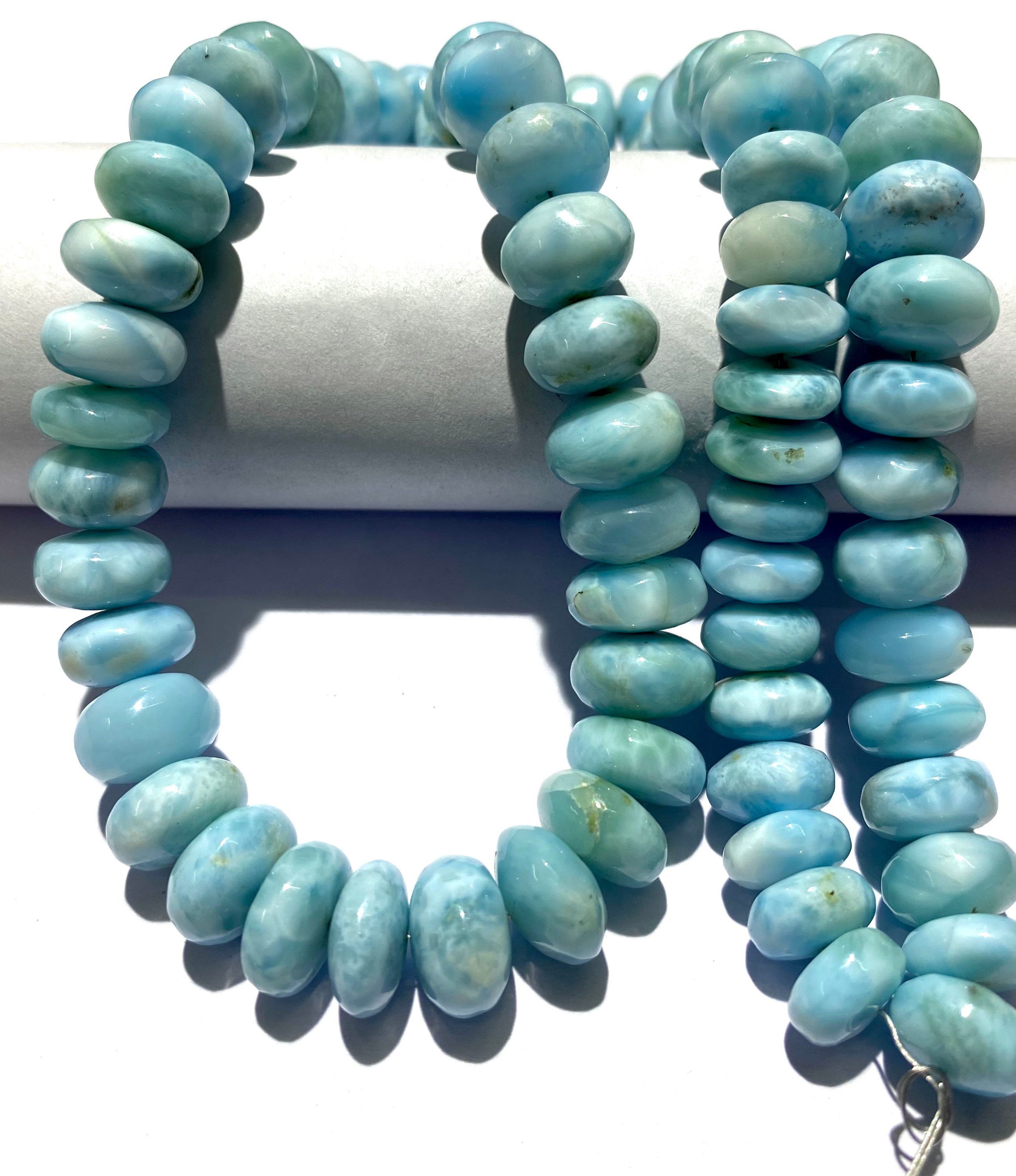 Aaa+ Blue Larimar Smooth Rondelle Beads 10mm-11mm Larimar Rondelle Beads 18” Natural Larimar Smooth Rondelles Larimar Gemstone Beads Larimar Aaa+ Blue Larimar Smooth Rondelle Beads 10mm-11mm Larimar Rondelle Beads 18” Natural Larimar Smooth Rondelles Larimar Gemstone Beads Larimar