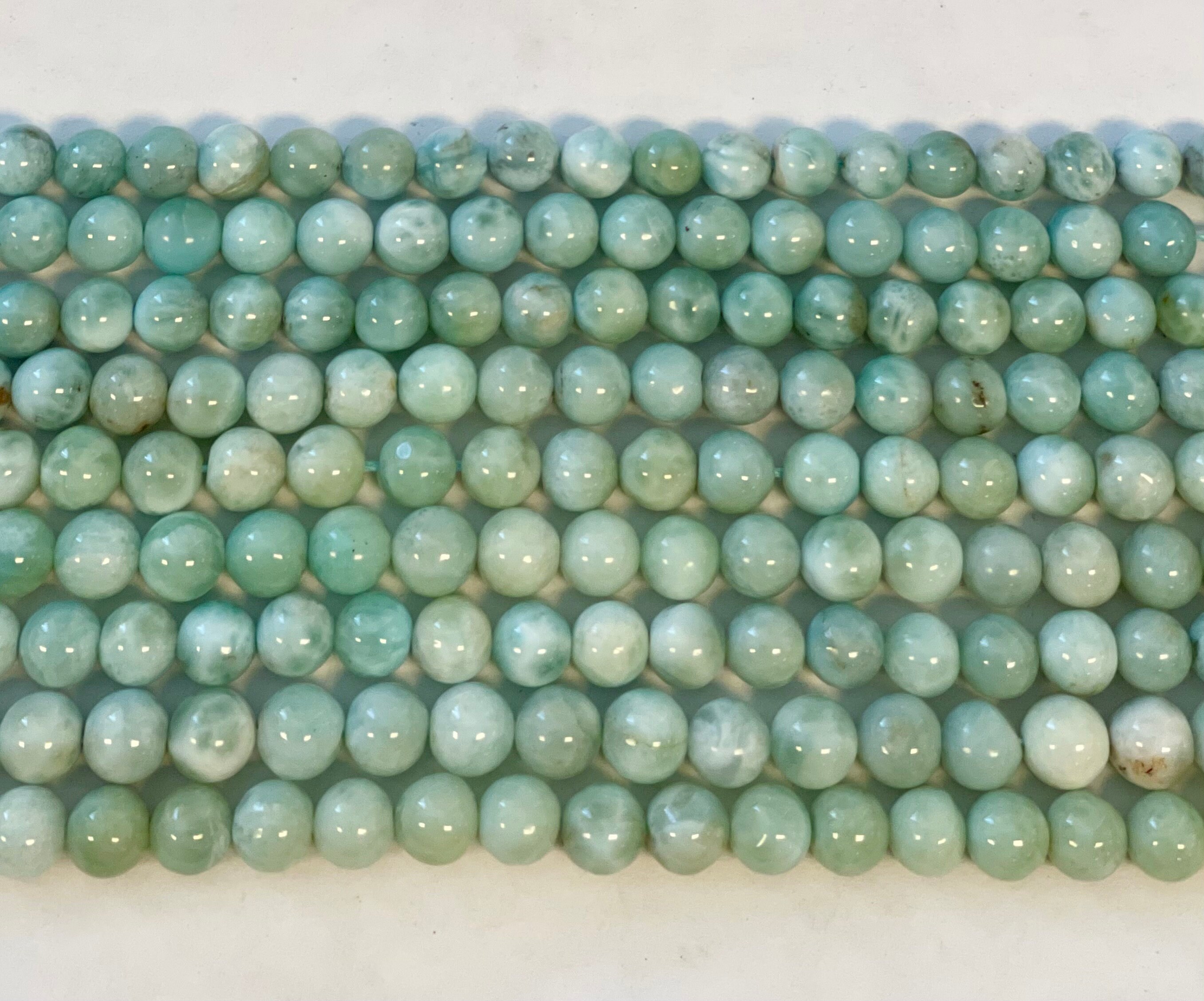 100% Dominican Larimar 7 Mm Round Larimar Beads--15.5 Inch Gemstone Beads--l6 100% Dominican Larimar 7 Mm Round Larimar Beads--15.5 Inch Gemstone Beads--l6