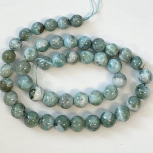 100% Dominican Larimar 9 mm Round Larimar Beads--15.5 inch Gemstone Beads--45 beads--L7 100% Dominican Larimar 9 mm Round Larimar Beads--15.5 inch Gemstone Beads--45 beads--L7